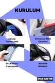 Star Master Araba Aynası Yağmur Koruyucu 2 Adet Esnek Uyumlu Rüzgarlık Yağmurluk - 5