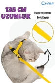 Evene Kedi Tasması Kedi Gögüs Bel Ayarlanabilir Tasma Mor 2cm thumbnail 4