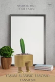 Stein Kohle Çiçek Saksısı Büyük Boy 3 Adet Altın Renk Uygulamalı Pantolon Model - 4
