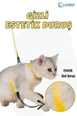 Evene Kedi Tasması Kedi Göğüs Bel Ayarlanabilir Dayanıklı Sağlam Tasma Sarı - 7