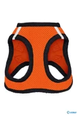 Evene Kedi Kayışlı Gezdirme Boyun Göğüs Reflektörlü Deri Yumuşak Fileli Dayanıklı L Beden Turuncu Renk thumbnail 1