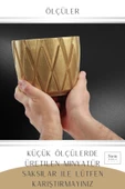 Stein Kohle Çiçek Saksısı Büyük Boy 3 Adet Altın Renk Uygulamalı Baklava Model thumbnail 3