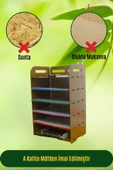 StarLightning Masa Düzenleyici Organizer Evrak Rafı Masaüstü Organizer Ceviz Renk Model 5 - 5