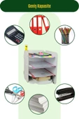 StarLightning Masa Düzenleyici Organizer Evrak Rafı Masaüstü Organizer Beyaz Renk Model 2 - 6