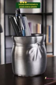 StarLightning Kalemlik Masa Kalemliği Organizer Kalemlik Gümüş Eskitme Renk Model 8 thumbnail 2
