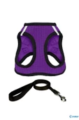 Evene Kedi Göğüs Tasması Kedi Köpek Boyun Göğüs Tasması M Beden Mor thumbnail 2
