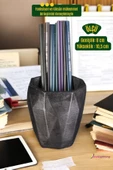StarLightning Kalemlik Masa Kalemliği Organizer Kalemlik Gümüş Eskitme Renk Model 2 - 3