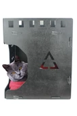 Evene Kedi Evi Kedi Yuvası Kedi Kulübesi Ahşap Kedi Evi Büyük Kedi Evi Model 2 Siyah - 1