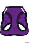 Evene Mor Kedi Tasması L Beden Göğüs Boyun Tasma Seti Sevk Kayışlı Terletmeyen Nefes Alan Kumaş Reflektörl thumbnail 1