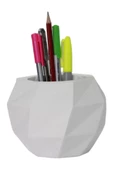 Evene Kalemlik Beyaz Renk Masa Kalemliği Organizer Kalemlik Model 20 thumbnail 1
