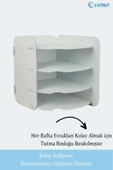 Evene Dosya Düzenleyici Masa Üstü Organizer Ahşap Evrak Raflı Model 2 - 7