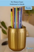 Evene Kalemlik Masa Kalemliği Organizer Kalemlik Altın Renk Model 11 thumbnail 2