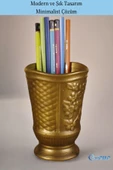 Evene Kalemlik Masa Kalemliği Organizer Kalemlik Altın Eskitme Renk Model 9 thumbnail 4