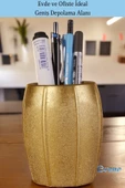 Evene Kalemlik Masa Kalemliği Organizer Kalemlik Altın Renk Model 13 thumbnail 3