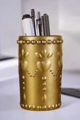 StarLightning Kalemlik Masa Kalemliği Organizer Kalemlik Altın Eskitme Renk Model 10 thumbnail 1