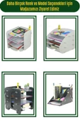 StarLightning Masa Düzenleyici Organizer Evrak Rafı Masaüstü Organizer Beyaz Renk Model 1 - 8