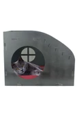 Evene Kedi Evi Kedi Yuvası Kedi Kulübesi Ahşap Kedi Evi Büyük Kedi Evi Model 5 Siyah - 1