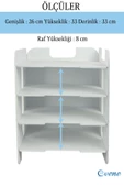 Evene Dosya Düzenleyici Masa Üstü Organizer Ahşap Evrak Rafı Beyaz Renk Model 1 - 3