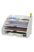 StarLightning Masa Düzenleyici Organizer Evrak Rafı Masaüstü Organizer Beyaz Renk Model 3 - 1