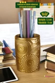 StarLightning Kalemlik Masa Kalemliği Organizer Kalemlik Altın Renk Model 12 - 2