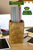 StarLightning Kalemlik Masa Kalemliği Organizer Kalemlik Altın Renk Model 7 - 3