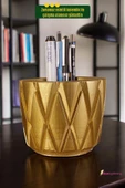 StarLightning Kalemlik Masa Kalemliği Organizer Kalemlik Altın Renk Model 18 thumbnail 2
