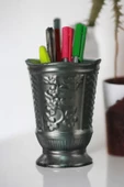 StarLightning Kalemlik Masa Kalemliği Organizer Kalemlik Gümüş Eskitme Renk Model 9 - 1