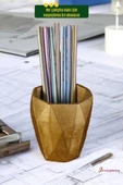 StarLightning Kalemlik Masa Kalemliği Organizer Kalemlik Altın Renk Model 2 - 5