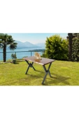 AVVİO Kahverengi Kütük Bahçe Masası80x120 cm - 1