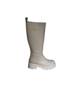 YAZKIŞ Kadın Siyah Krem Düz Taban Çizme Tpuk Boyu 6cm Diz Boyu 37cm - 6