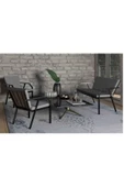AVVİO Perla 2+1 +1 Bahçe , Balkon Mobilyası Antrasit Oturma Grubu Çay Seti - 1