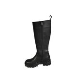 YAZKIŞ Kadın Siyah Krem Düz Taban Çizme Tpuk Boyu 6cm Diz Boyu 37cm - 7