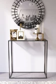 AVVİO Nil Camlı Metal Dresuar 30x80 FÜME CAM - 1