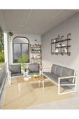 AVVİO Newyork Minderli Bahçe, Cafe - Salon - Metal Kanepe Koltuk3 1 1 Sehpa - 1