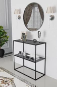 AVVİO MİKA Temper Füme Camlı Metal Dresuar 30x80 - 2