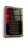 Istiklal Marşı Dekoratif ve Modern Cam Tablo - 1