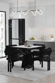 AVVİO SİRİUS Lake Mdf Ayak Tokyo Demonte Sandalye 80x80 Yemek Masası Mutfak Masası 4 Kişilik - 2