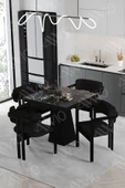 AVVİO SİRİUS Lake Mdf Ayak Tokyo Demonte Sandalye 80x80 Yemek Masası Mutfak Masası 4 Kişilik - 1