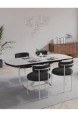AVVİO PIERO 80x130 Açılır Yemek Masası Mutfak Masası 4 Kişilik Masa Sandalye Takımı thumbnail 2