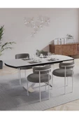 AVVİO PIERO 80x130 Açılır Yemek Masası Mutfak Masası 4 Kişilik Masa Sandalye Takımı thumbnail 2