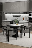 AVVİO BENDİS Lake Mdf Ayak Tokyo Demonte Sandalye 80x80 Yemek Masası Mutfak Masası 4 Kişilik - 2