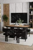 AVVİO Veroni Lake Mdf Ayak Tokyo Demonte Sandalye 80x120 Yemek Masası Mutfak Masası 4 Kişilik - 2