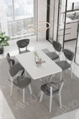 AVVİO ALİZE ELMA Sandalye 80x140 Yemek Masası Mutfak Masası 6 Kişilik Masa Sandalye Takım thumbnail 1