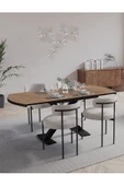 AVVİO PIERO 80x130 Açılır Yemek Masası Mutfak Masası 4 Kişilik Masa Sandalye Takımı thumbnail 2