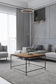 AVVİO 75x75 Kumsal Orta Sehpa Metal Ayaklı Atlantik Çam - 1