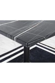 AVVİO Zen 2 Kişilik Verzalit 80x80 Yemek Masası Takımı-mutfak Masası Takımı Siyah Mermer Görünümlü - 2