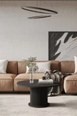 AVVİO Woven Lake MDF AYAK  Modern Yuvarlak Orta Sehpa 70 CM - 2