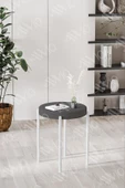AVVİO Elara Beyaz Metal Ayak İstiflenebilir Mutfak-Balkon Taburesi (2 Adet) thumbnail 2