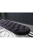 Ressa Home Nova Gümüş Kaplama Metal Puf -bench-120 Cm-siyah - 2