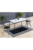 AVVİO Valentin 2 Kişilik Yemek Masası Takımı-mutfak Masası Takımı-düz Beyaz 70x110 Oval Kenar. - 1